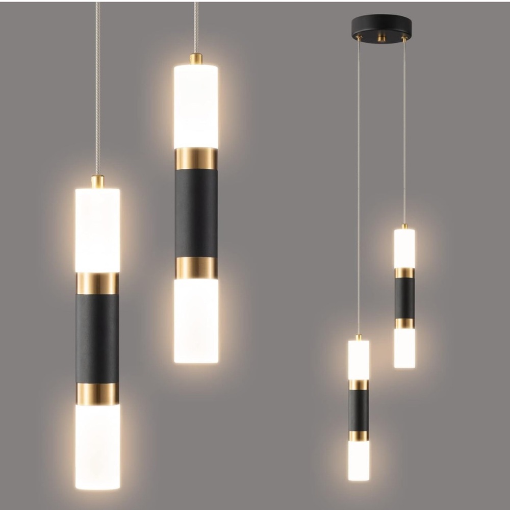 2-Light Modern Kitchen Island